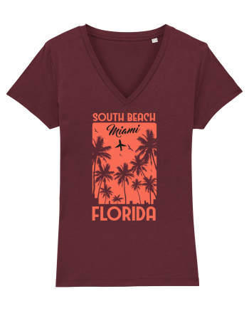 South Beach Miami Burgundy