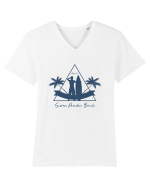 Surfer Paradise Beach Australia Tricou mânecă scurtă guler V Bărbat Presenter