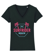 Surfrider Beach West Coast Tricou mânecă scurtă guler V Damă Evoker