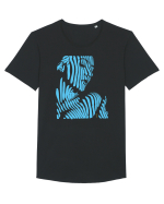 Shadow thought, blue  Tricou mânecă scurtă guler larg Bărbat Skater