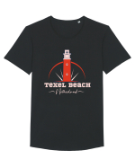 Texel Beach Netherland Tricou mânecă scurtă guler larg Bărbat Skater