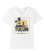 Tulum Caribbean Caribbean Tricou mânecă scurtă guler V Bărbat Presenter
