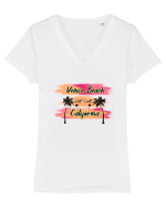 Venice Beach California Tricou mânecă scurtă guler V Damă Evoker