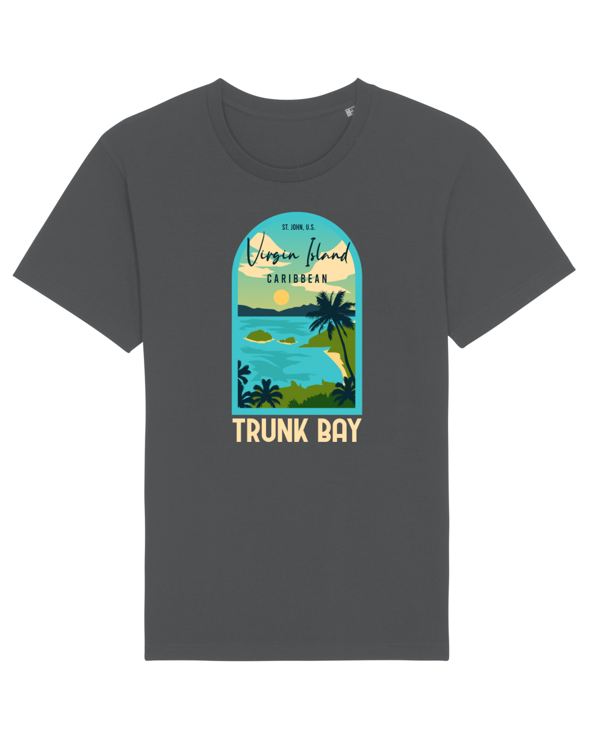 Tricou mânecă scurtă Unisex Rocker Anthracite