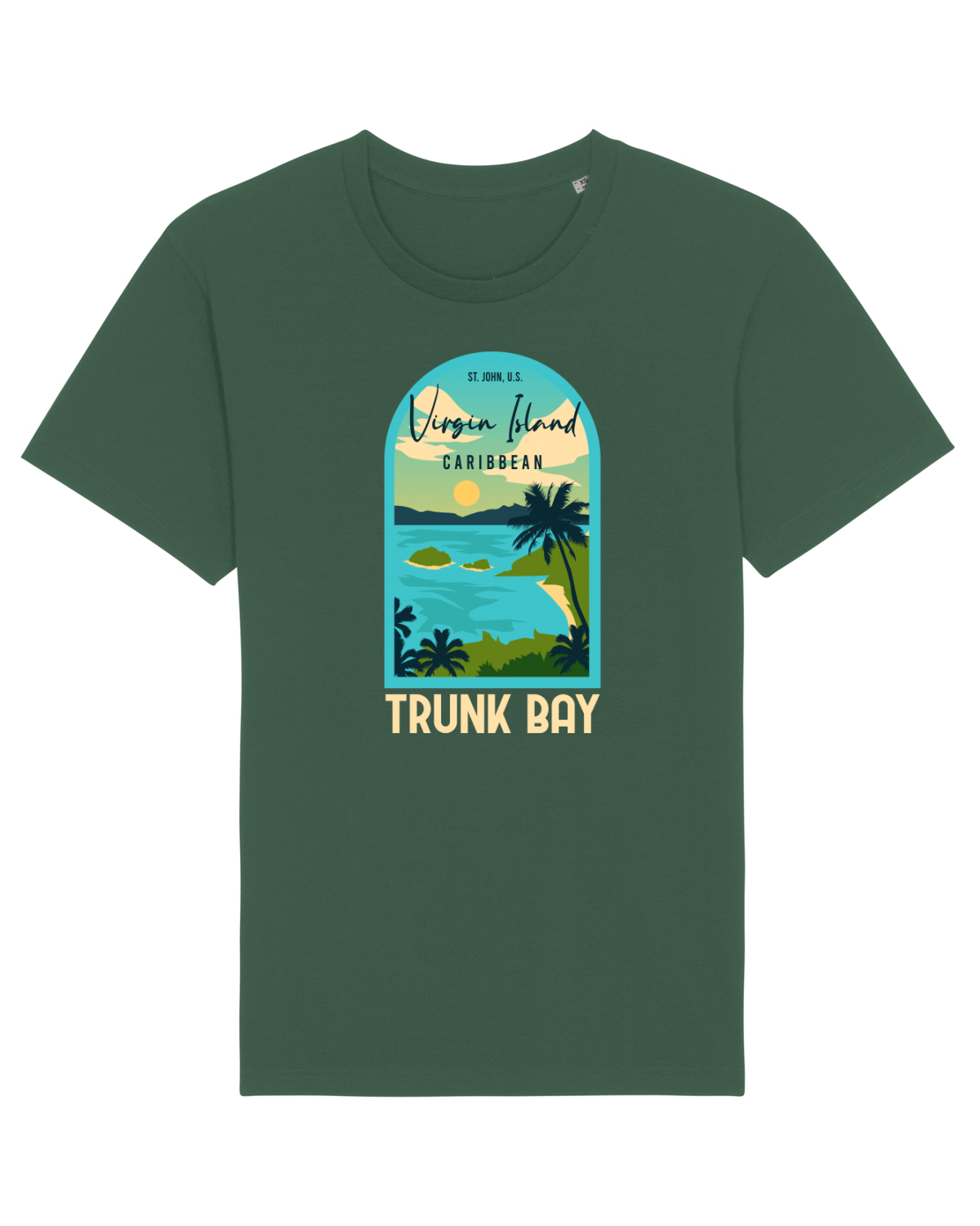 Tricou mânecă scurtă Unisex Rocker Bottle Green