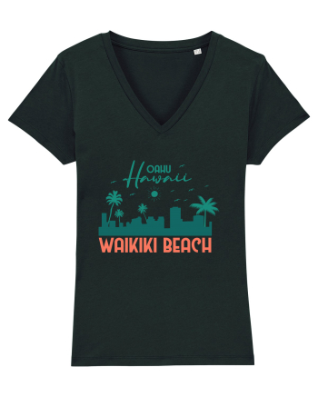 Waikiki Beach Oahu Black