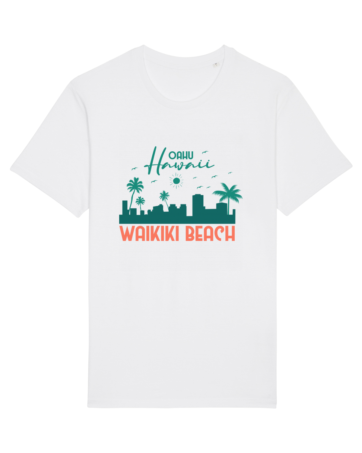 Tricou mânecă scurtă Unisex Rocker White