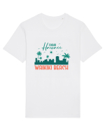 Waikiki Beach Oahu Tricou mânecă scurtă Unisex Rocker