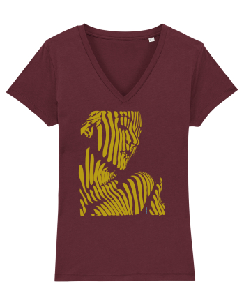 Shadow thought, gold  Burgundy