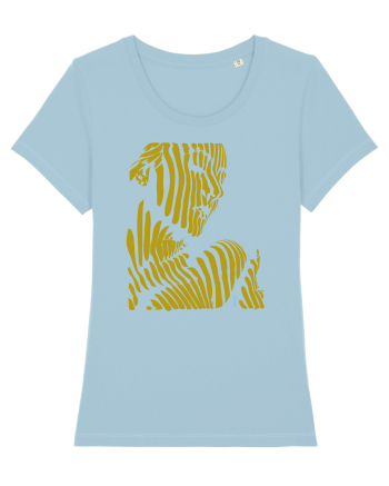 Shadow thought, gold  Sky Blue