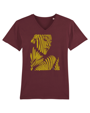 Shadow thought, gold  Burgundy