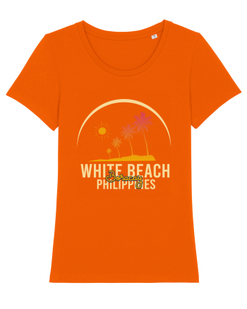 White Beach Philippines Bright Orange