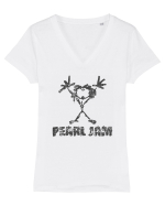 Pearl Jam 3 Tricou mânecă scurtă guler V Damă Evoker