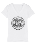 ROCKER FOREVER 1 Tricou mânecă scurtă guler V Damă Evoker