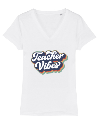 Teacher Vibes White