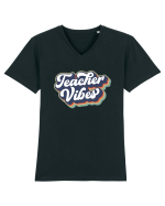 Teacher Vibes Tricou mânecă scurtă guler V Bărbat Presenter