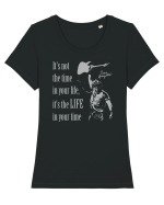 It`s not the time in your life, it`s the LIFE in your time  - Springsteen Tricou mânecă scurtă guler larg fitted Damă Expresser