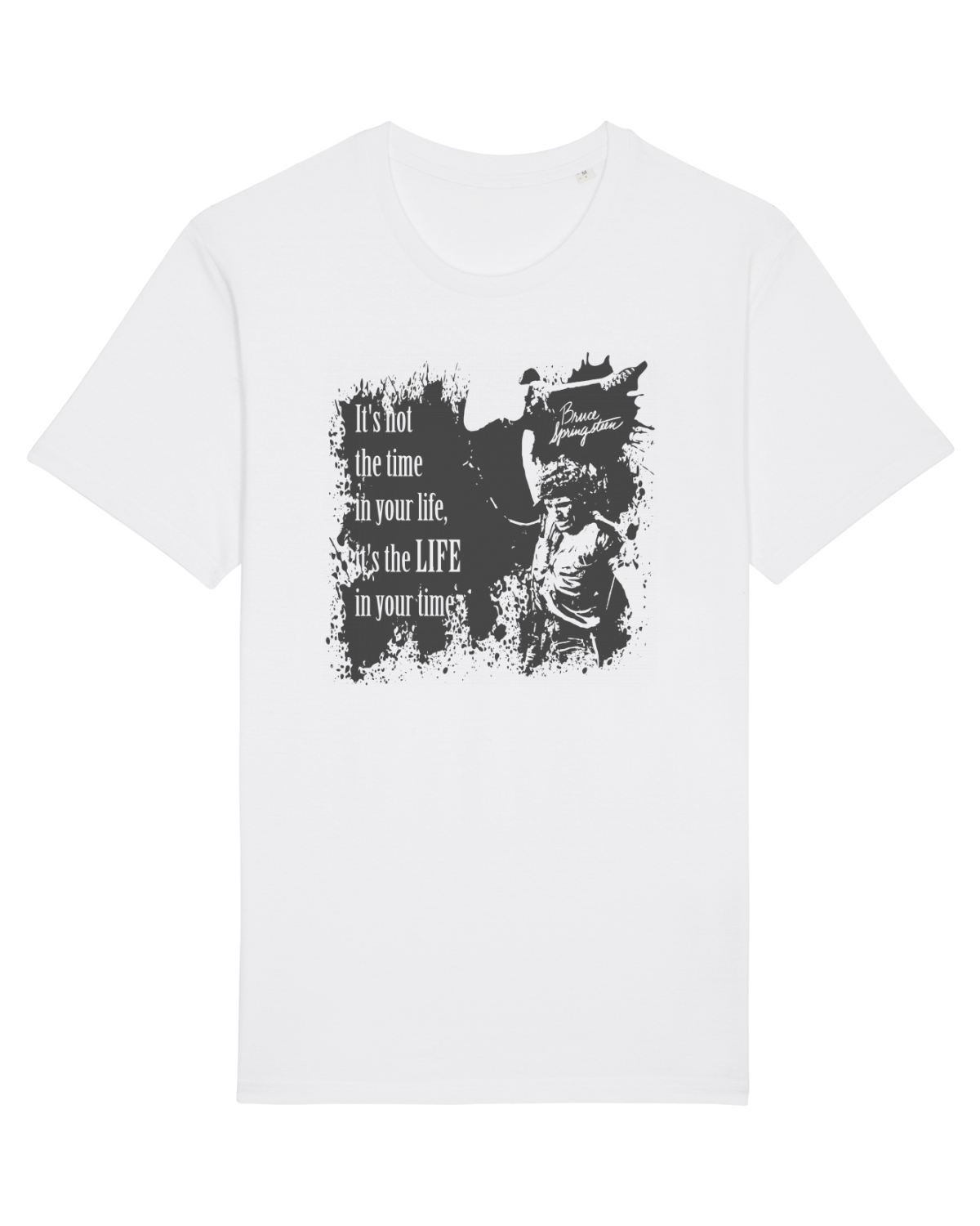 Tricou mânecă scurtă Unisex Rocker White