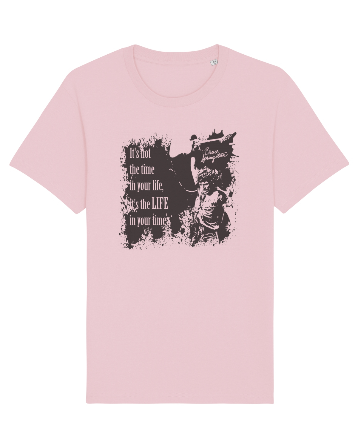 Tricou mânecă scurtă Unisex Rocker Cotton Pink