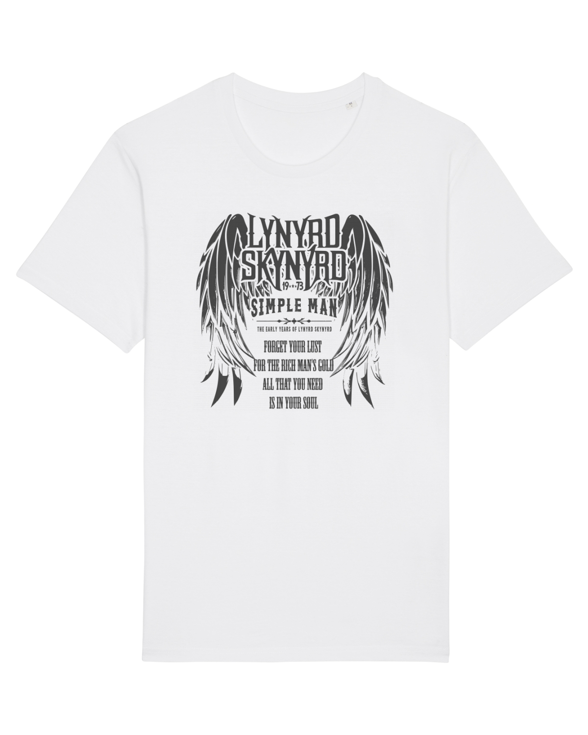 Tricou mânecă scurtă Unisex Rocker White