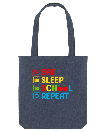 Eat Sleep School Repeat Midnight Blue
