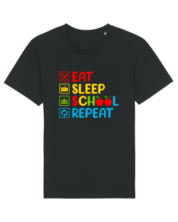 Eat Sleep School Repeat Black