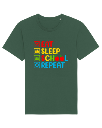 Eat Sleep School Repeat Bottle Green