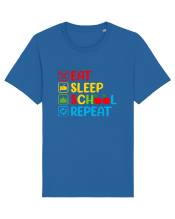 Eat Sleep School Repeat Royal Blue