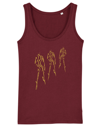 3 shadows, gold  Burgundy