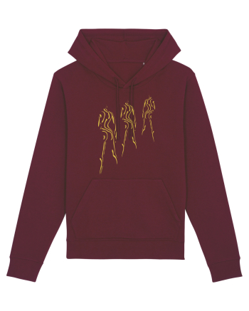 3 shadows, gold  Burgundy