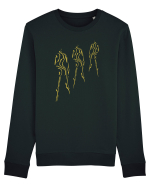 3 shadows, gold  Bluză mânecă lungă Unisex Rise