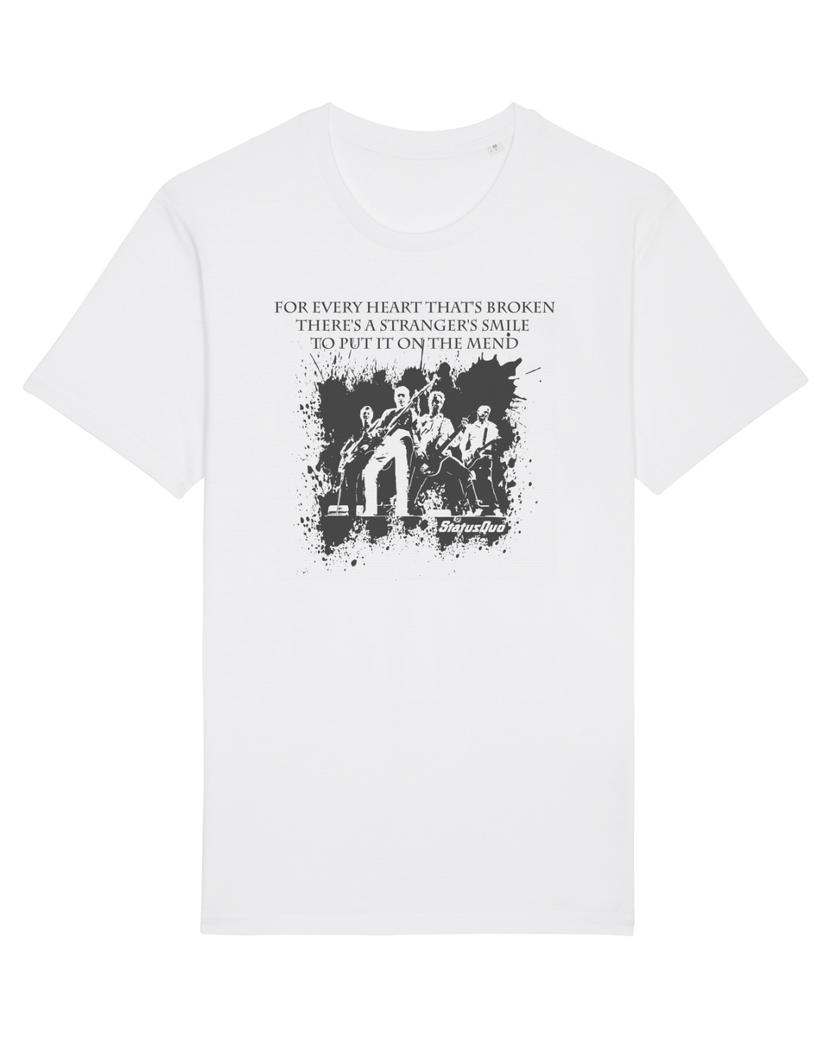 Tricou mânecă scurtă Unisex Rocker White