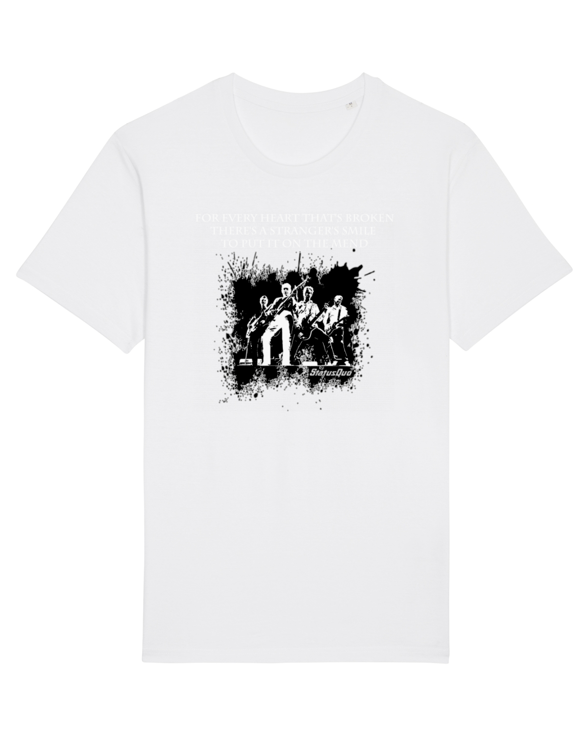 Tricou mânecă scurtă Unisex Rocker White