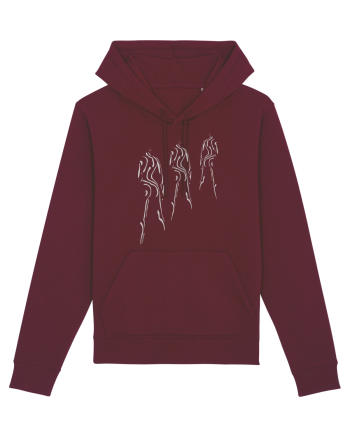 3 shadows, silver  Burgundy