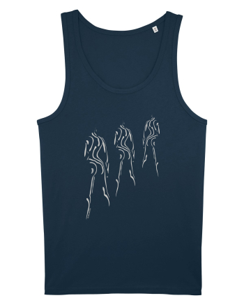 3 shadows, silver  Navy