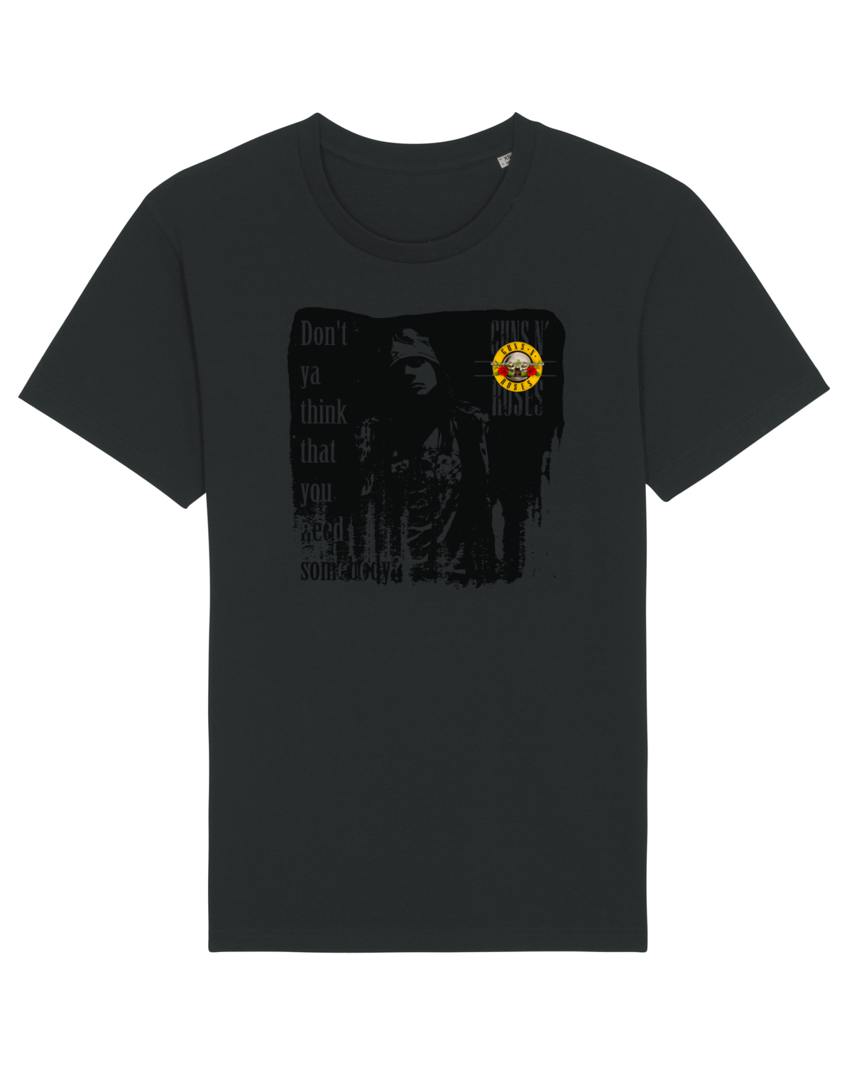 Tricou mânecă scurtă Unisex Rocker Black
