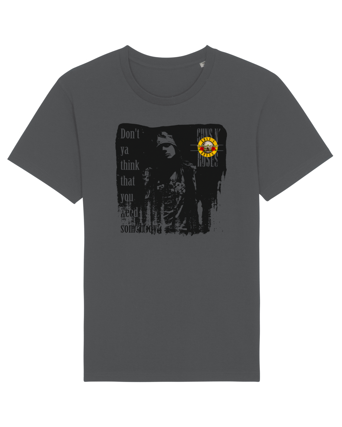 Tricou mânecă scurtă Unisex Rocker Anthracite