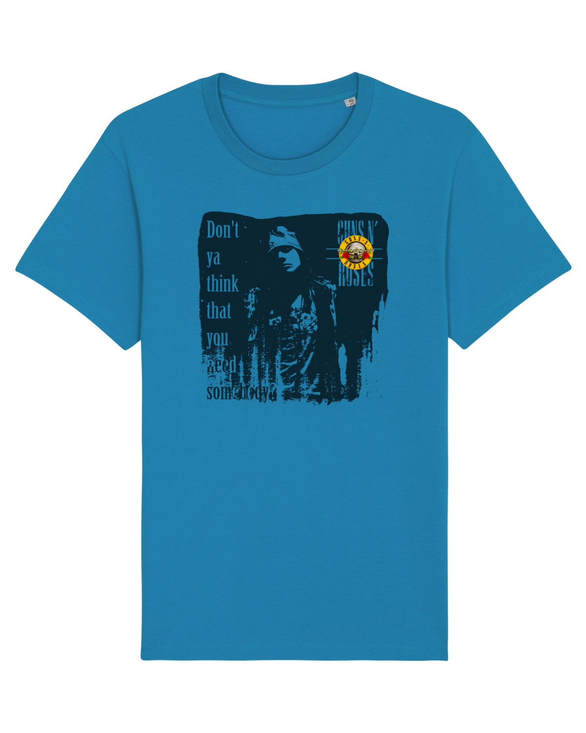 Tricou mânecă scurtă Unisex Rocker Azur