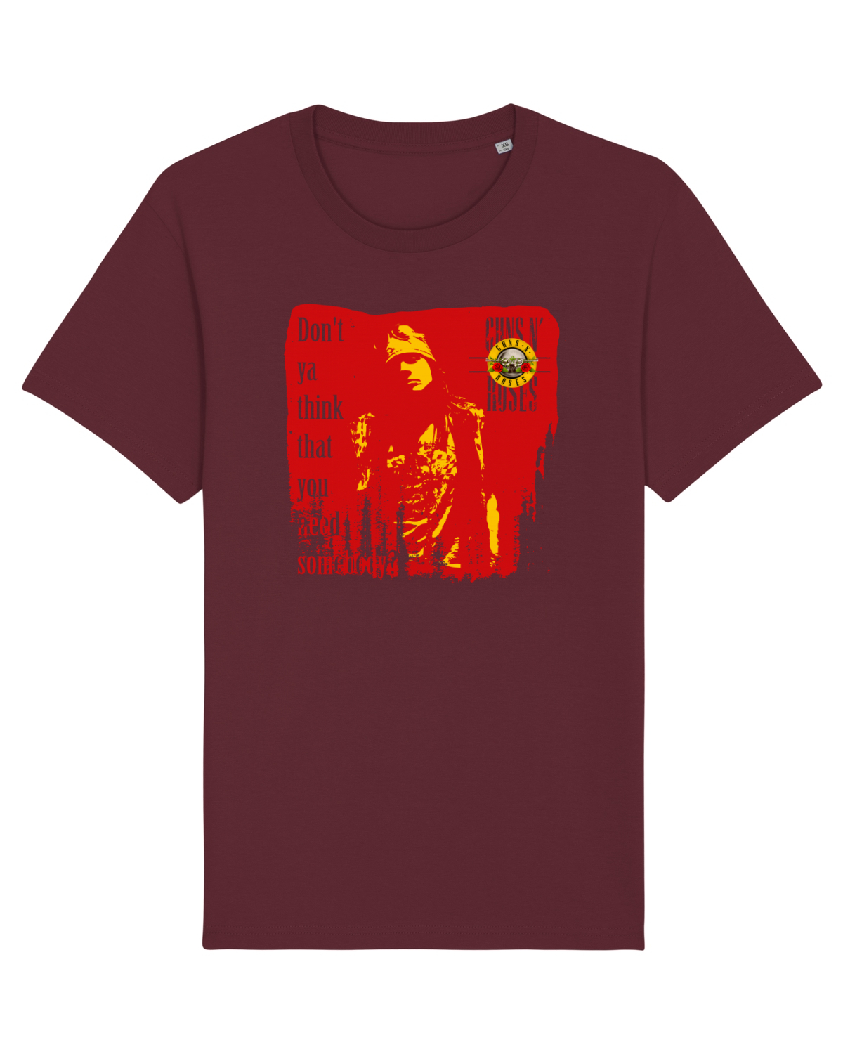 Tricou mânecă scurtă Unisex Rocker Burgundy