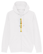 Romania text vertical tricolor Hanorac cu fermoar Unisex Connector