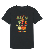 80s Baby 90s Made Me Cassette Retro Tricou mânecă scurtă guler larg Bărbat Skater