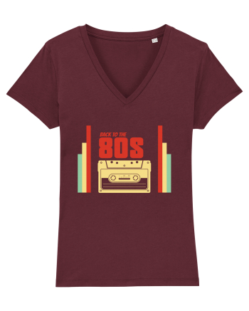 Back To 80s Vintage Style Burgundy