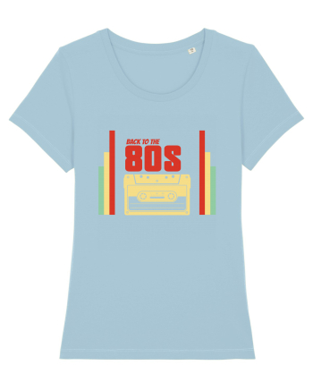 Back To 80s Vintage Style Sky Blue