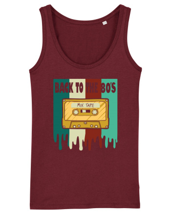 Back To The 80s Cassette Tape Burgundy