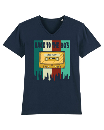 Back To The 80s Cassette Tape French Navy