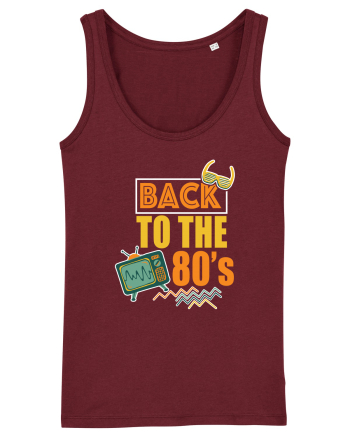 Back To The 80s Vintage Style Burgundy