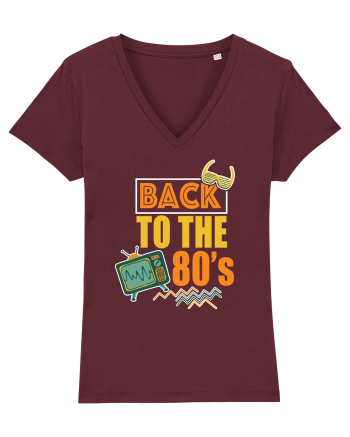 Back To The 80s Vintage Style Burgundy