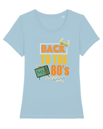 Back To The 80s Vintage Style Sky Blue
