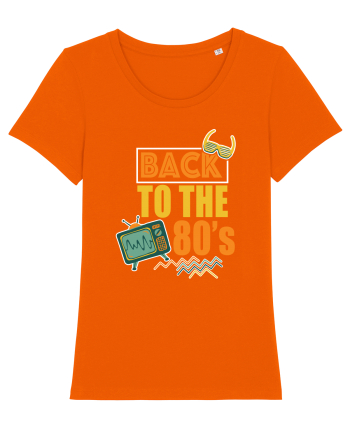 Back To The 80s Vintage Style Bright Orange