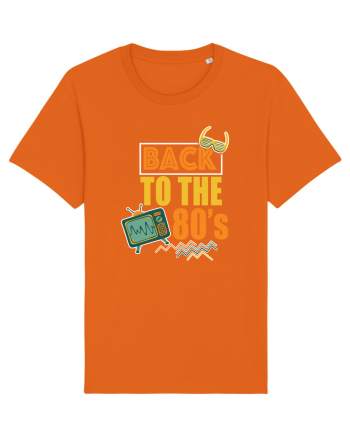 Back To The 80s Vintage Style Bright Orange